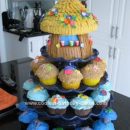 Homemade Tiki Hut Cake and Beach Cupcakes