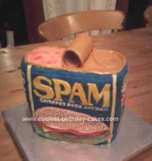 Homemade Tin of Spam Cake