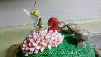 Homemade Tinkerbell and Fairies Birthday Cake