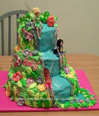 Homemade Tinkerbell and Friends Cake Design