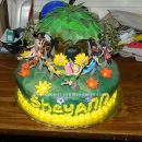 Homemade Tinkerbell and Friends Tree House Birthday Cake