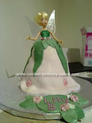 Homemade  Tinkerbell Birthday Cake