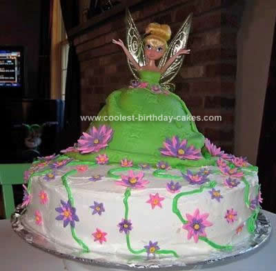 Homemade Tinkerbell Birthday Cake Idea