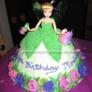 Homemade Tinkerbell Doll Cake