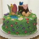 Homemade Tinkerbell Fairy Garden Birthday Cake