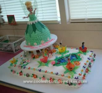 Homemade Tinkerbell & Friends Cake