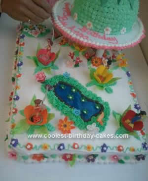 Homemade Tinkerbell & Friends Cake