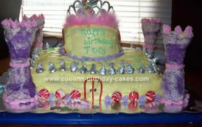 Homemade Tinkerbell Princess Castle Cake