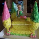Homemade Tinkerbells Disney Castle Cake