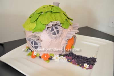 Homemade Tinkerbell's House Birthday Cake