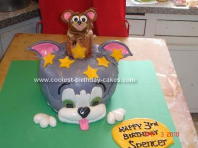 Homemade Tom and Jerry Birthday Cake