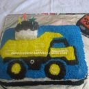 Homemade  Tonka Truck Birthday Cake