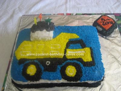 Homemade  Tonka Truck Birthday Cake