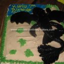 Homemade Toothless the Dragon Cake