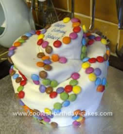 Homemade Topsy Turvy Birthday Cake