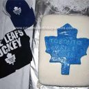 Homemade Toronto Maple Leafs Cake