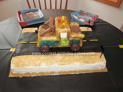 Homemade Tow Mater 3rd Birthday Cake