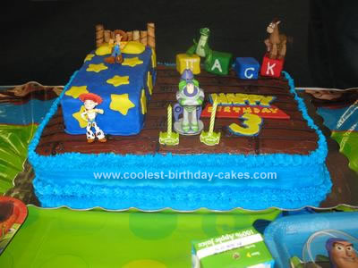 Homemade Toy Story 3rd Birthday Cake