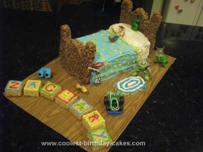 Homemade Toy Story 5th Birthday Cake