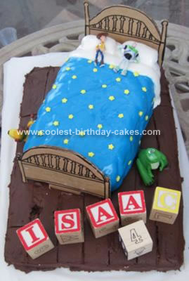 Homemade Toy Story Andy's Bed Birthday Cake