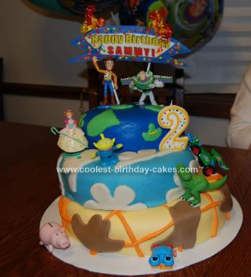 Homemade Toy Story Buzz Lightyear Cake