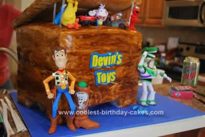 Homemade Toy Story Toy Box Birthday Cake