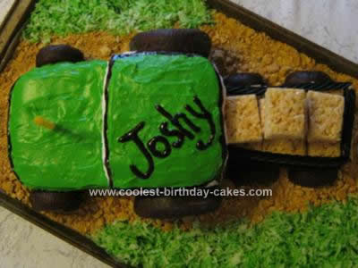 Homemade Tractor Birthday Cake