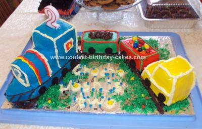 Homemade Train Cake