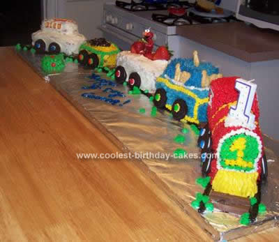 Homemade Train Cake Idea