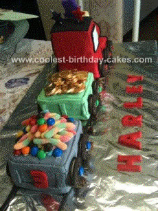 Homemade Train Cake Idea