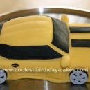 Homemade Transformer Bumblebee Car Cake