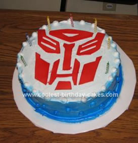 Homemade Transformers Birthday Cake