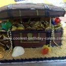 Homemade Treasure Chest Birthday Cake Idea