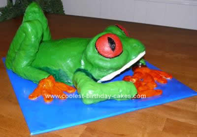 Homemade Tree Frog Birthday Cake