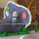 Homemade Purple Triceratops Cake