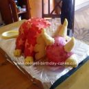 Homemade  Triceratops from Harry and the Dinosaurs Birthday Cake