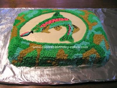 Homemade Trout Fish Birthday Cake