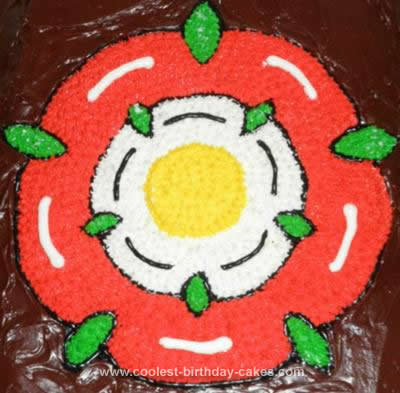 Homemade Tudor Rose Birthday Cake