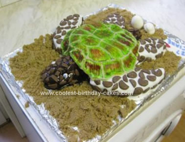Homemade Turtle Birthday Cake