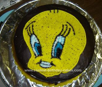 Homemade Tweety Bird Cake