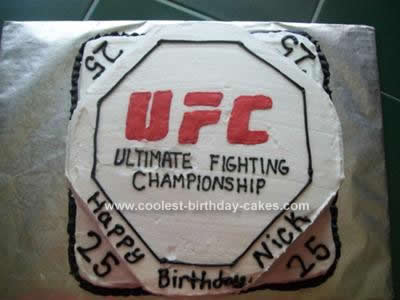 Homemade UFC Birthday Cake Design