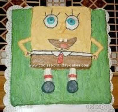 Homemade Under the Sea Spongebob Birthday Cake