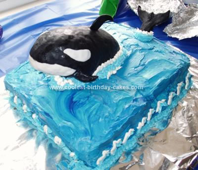 Homemade Under the Sea Whale Cake