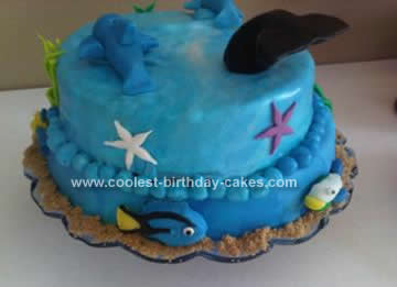 Homemade Underwater Birthday Cake Design
