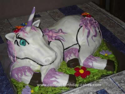 Homemade Unicorn Birthday Cake