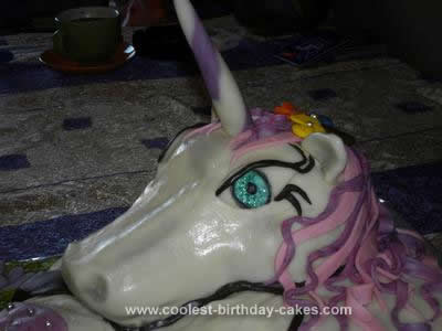 Homemade Unicorn Birthday Cake