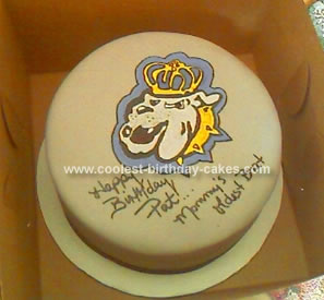 Homemade University Emblem Cake