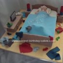 Homemade Untidy Bedroom 21st Birthday Cake