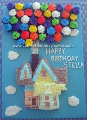 Homemade Up House Birthday Cake