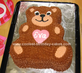 Homemade Valentine Bear Cake